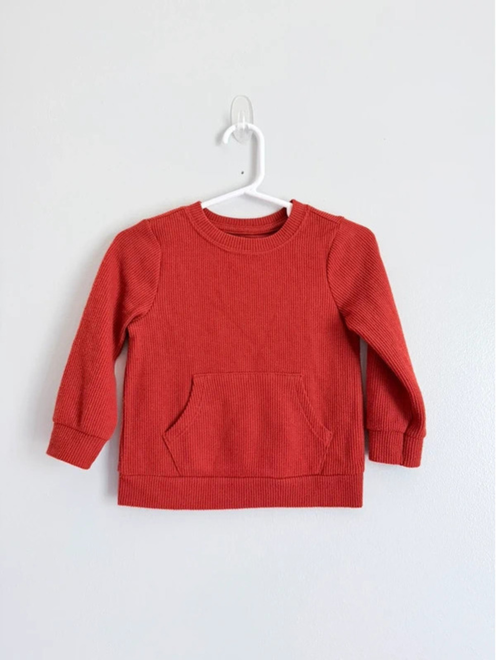 Cat & Jack 12m thermal pocket sweatshirt rust